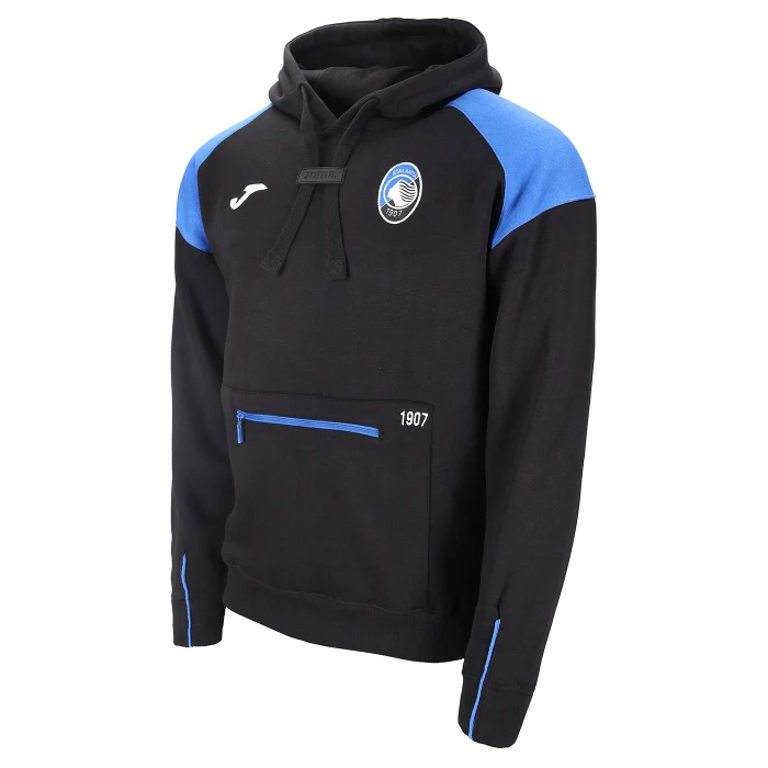 ATALANTA BLACK HOODIE FREE TIME JACKET 2024/25