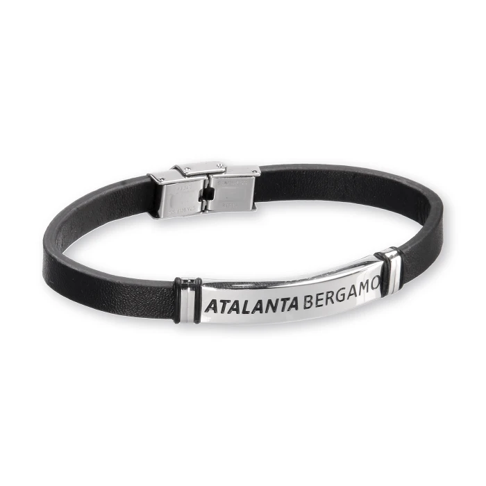 ATALANTA LEATHER BRACELET AND 316L STEEL PLATE