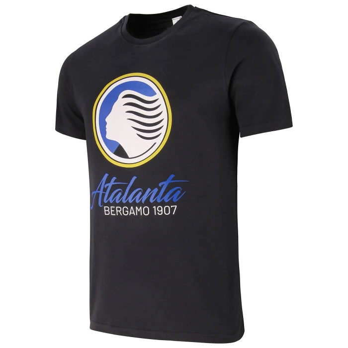 ATALANTA COTTON GRAPHIC DEA BLACK T-SHIRT