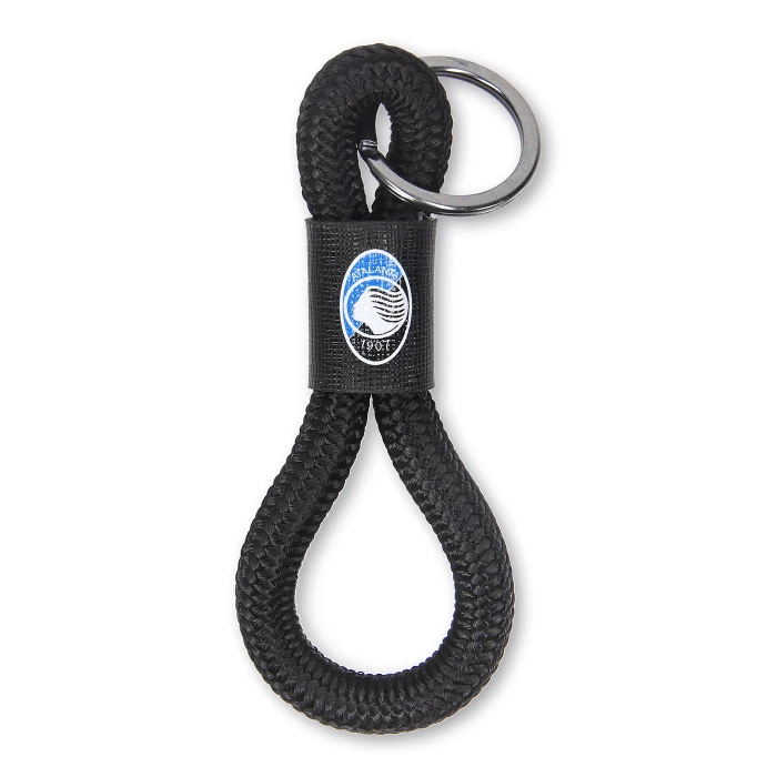 ATALANTA LEATHER KEYRING BLACK