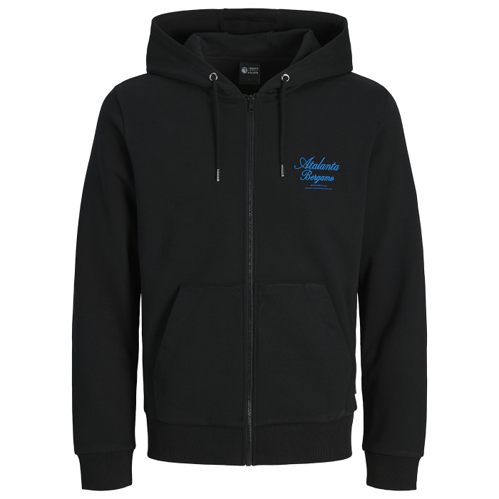 ATALANTA BERGAMO BLACK FULL-ZIP HOODIE