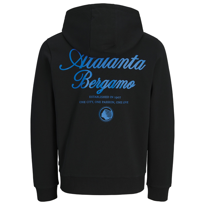ATALANTA BERGAMO BLACK FULL-ZIP HOODIE