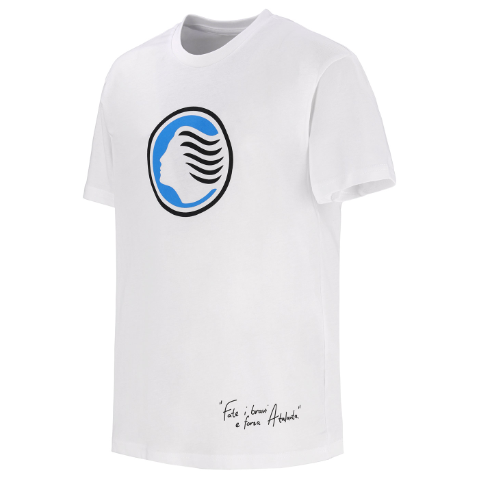 ATALANTA FATE I BRAVI WHITE LOGO T-SHIRT - KIDS